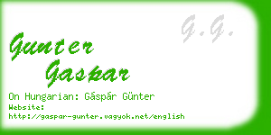 gunter gaspar business card
